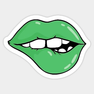 Kinky Green Lips Sticker
